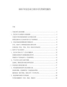 2025年實(shí)芯木門項(xiàng)目可行性研究報告