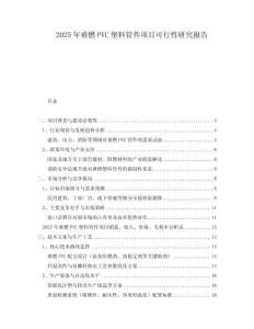 2025年難燃PVC塑料管件項(xiàng)目可行性研究報(bào)告
