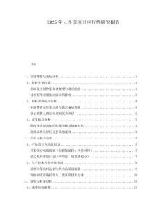 2025年c外套項目可行性研究報告