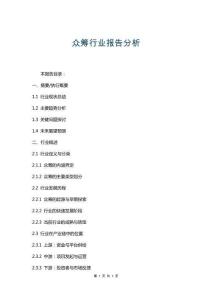 眾籌行業(yè)報(bào)告分析