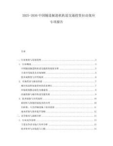 2025-2030中國(guó)隧道掘進(jìn)機(jī)軌道交通投資拉動(dòng)效應(yīng)專項(xiàng)報(bào)告