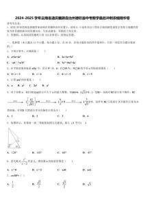 2024-2025學(xué)年云南省迪慶藏族自治州德欽縣中考數(shù)學(xué)最后沖刺濃縮精華卷含解析