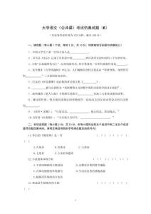 大學(xué)語(yǔ)文專升本考試仿真試題（06）