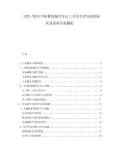 2025-2030中國新能源汽車出口競爭力評價及國際貿(mào)易壁壘應(yīng)對指南