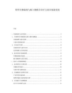 骨科生物制劑與植入物聯(lián)合治療方案市場(chǎng)接受度