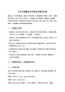 分布式海量日志存儲(chǔ)分析解決方案