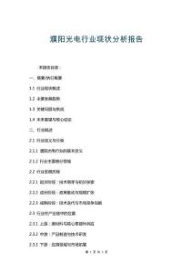 濮陽光電行業(yè)現(xiàn)狀分析報告
