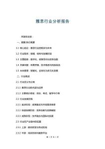 雅思行業(yè)分析報告