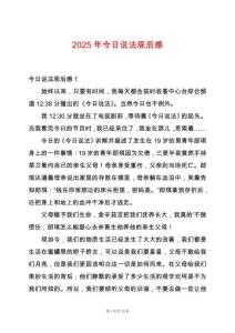 2025年今日說法觀后感
