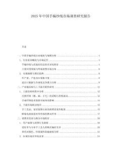 2025年中國手編紗線市場調查研究報告