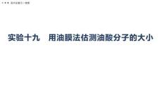 2026屆高考物理一輪復習課件：第十五章　實驗十九　用油膜法估測油酸分子的大小
