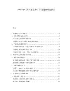 2025年中國長條型警燈市場調(diào)查研究報告