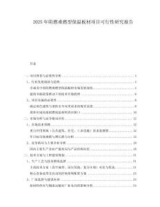 2025年阻燃難燃型保溫板材項(xiàng)目可行性研究報(bào)告