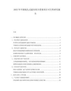 2025年半圓端頭式超市組合貨架項(xiàng)目可行性研究報(bào)告