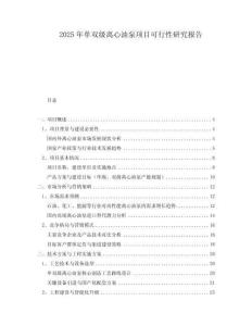 2025年單雙級離心油泵項目可行性研究報告