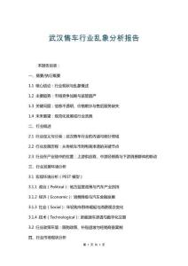 武漢售車行業(yè)亂象分析報告