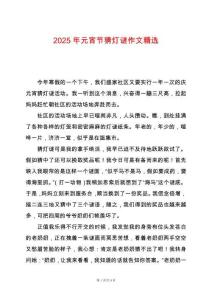 2025年元宵節(jié)猜燈謎作文精選