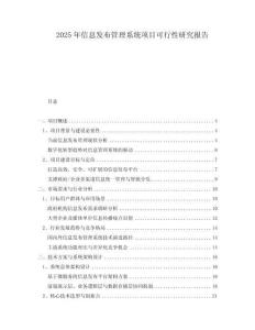 2025年信息發(fā)布管理系統(tǒng)項(xiàng)目可行性研究報(bào)告