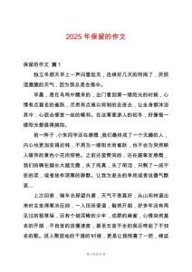 2025年保留的作文