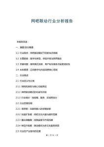 網(wǎng)吧聯(lián)動行業(yè)分析報告