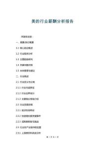 美的行業(yè)薪酬分析報告