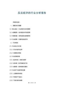 反應(yīng)經(jīng)濟的行業(yè)分析報告