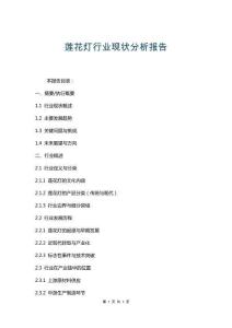 蓮花燈行業(yè)現(xiàn)狀分析報(bào)告