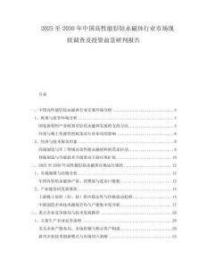 2025至2030年中國高性能釤鈷永磁體行業(yè)市場現(xiàn)狀調(diào)查及投資前景研判報告