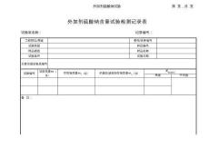 外加劑硫酸鈉試驗記錄表