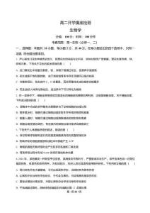 安徽省阜陽市臨泉縣田家炳實(shí)驗中學(xué)（臨泉縣教師進(jìn)修學(xué)校）2025-2026學(xué)年高二上學(xué)期開學(xué)生物試題