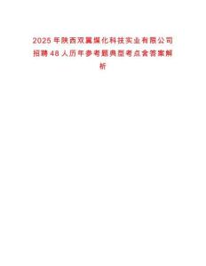 2025年陜西雙翼煤化科技實(shí)業(yè)有限公司招聘48人歷年參考題典型考點(diǎn)含答案解析