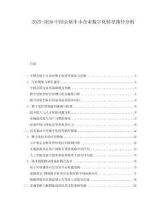 2025-2030中國會展中小企業(yè)數(shù)字化轉(zhuǎn)型路徑分析
