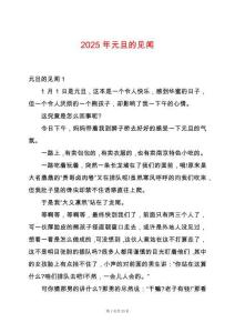 2025年元旦的見聞