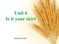 3Is this your skirt-英語課件