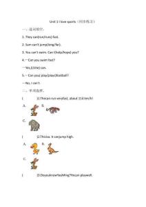 Unit1 I love sports同步練習(xí)（含答案）