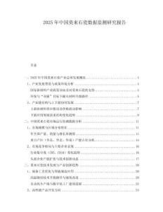 2025年中國莫來石瓷數(shù)據(jù)監(jiān)測研究報告
