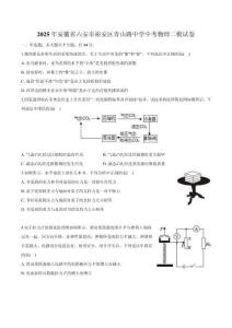 2025年安徽省六安市裕安區(qū)青山路中學(xué)中考物理二模試卷