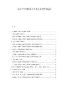 2025年中國(guó)脫敏牙膏市場(chǎng)調(diào)查研究報(bào)告