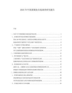 2025年中國黃銅塊市場調(diào)查研究報告