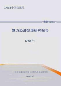 算力經(jīng)濟發(fā)展研究報告（2025年）