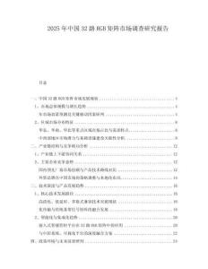2025年中國(guó)32路RGB矩陣市場(chǎng)調(diào)查研究報(bào)告