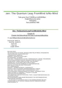 Zen：從有意識到無意識的量子躍遷 Zen  The Quantum Leap From Mind to No-Mind