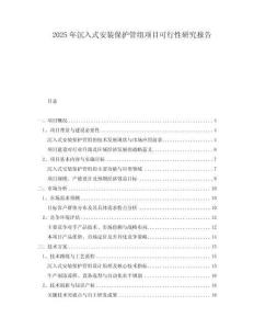 2025年沉入式安裝保護管組項目可行性研究報告