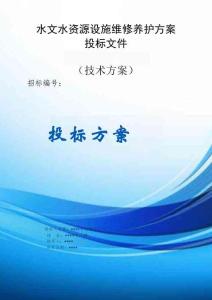 水文水资源设施维修养护方案投标文件（技术方案）