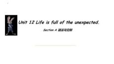 Unit 12Life is full of the unexpected. SectionA 語法與交際 課件 人教版九年級(jí)全冊(cè)