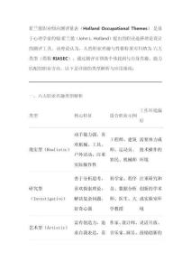 霍蘭德職業(yè)傾向測評量表解釋