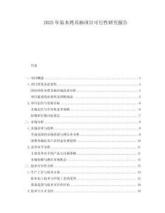 2025年原木烤具柄項目可行性研究報告