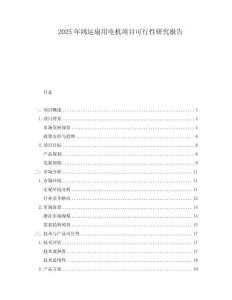 2025年鴻運扇用電機項目可行性研究報告
