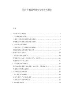 2025年腕表項(xiàng)目可行性研究報(bào)告