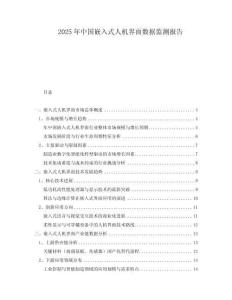 2025年中國(guó)嵌入式人機(jī)界面數(shù)據(jù)監(jiān)測(cè)報(bào)告